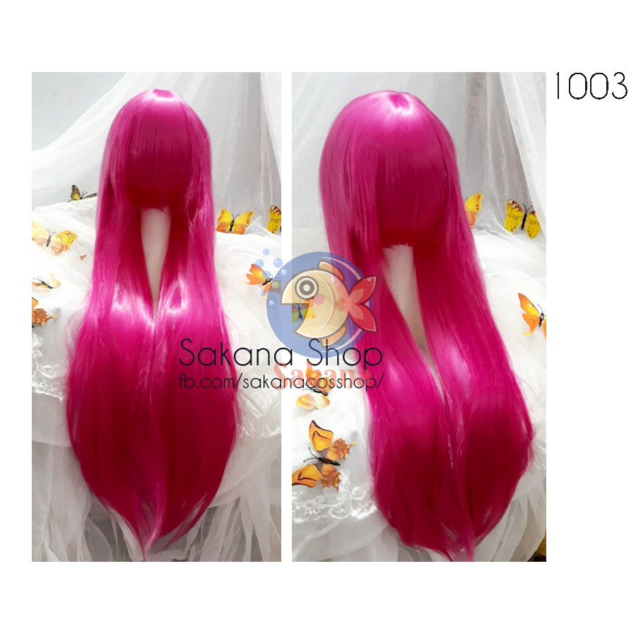 Tóc giả  100cm cơ bản thẳng dài lưới hoa chịu nhiệt hoá trang halloween Sakana cosplay