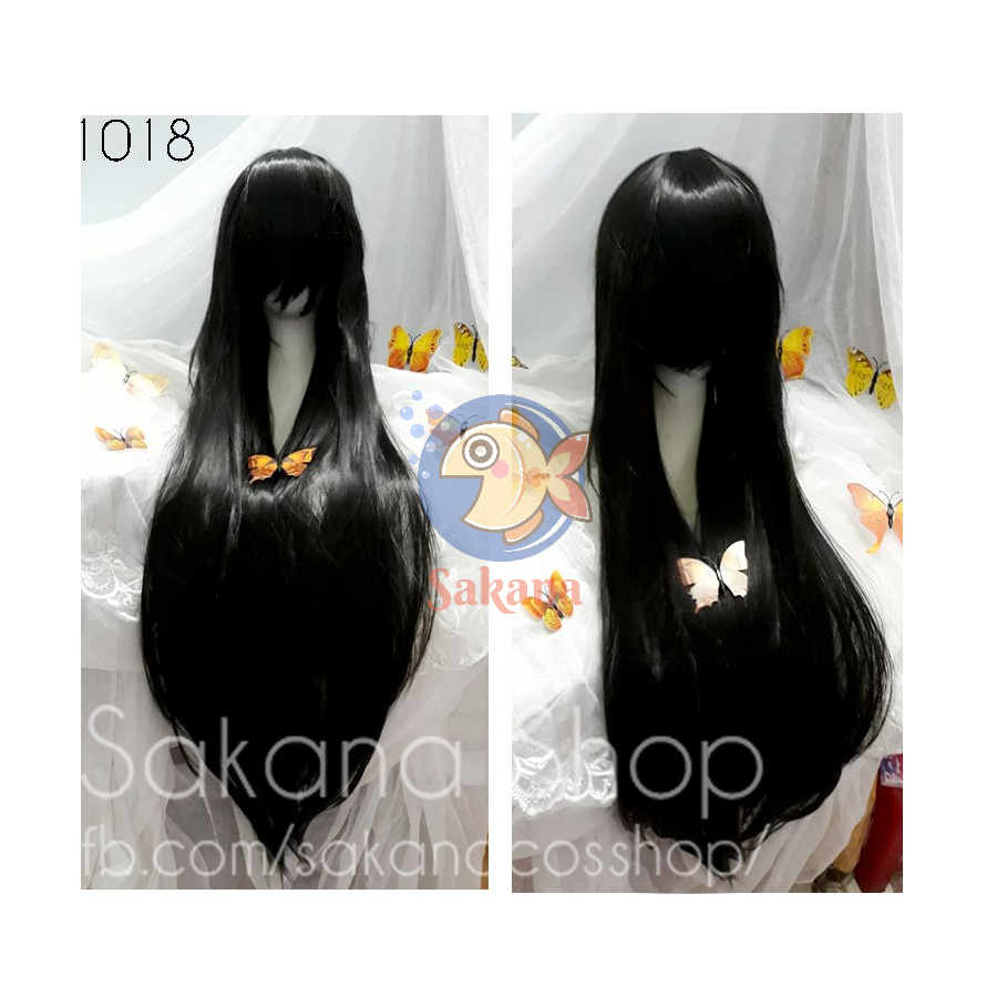 Tóc giả  100cm cơ bản thẳng dài lưới hoa chịu nhiệt hoá trang halloween Sakana cosplay