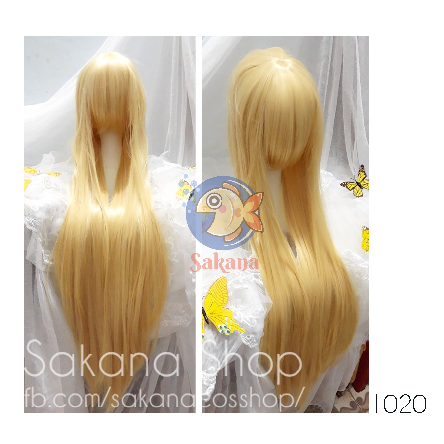 Tóc giả  100cm cơ bản thẳng dài lưới hoa chịu nhiệt hoá trang halloween Sakana cosplay