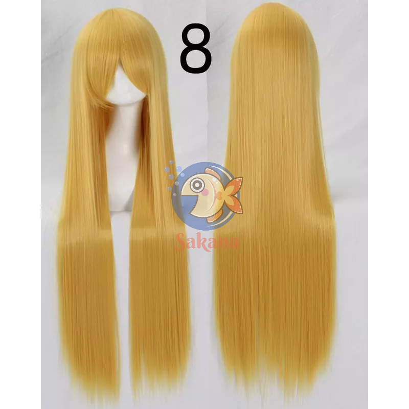 Tóc giả  100cm cơ bản thẳng dài lưới hoa chịu nhiệt hoá trang halloween Sakana cosplay