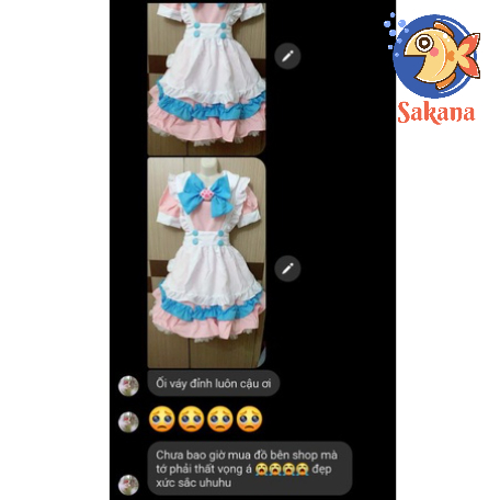 Trang phục bộ váy hầu gái maid cosplay hóa trang