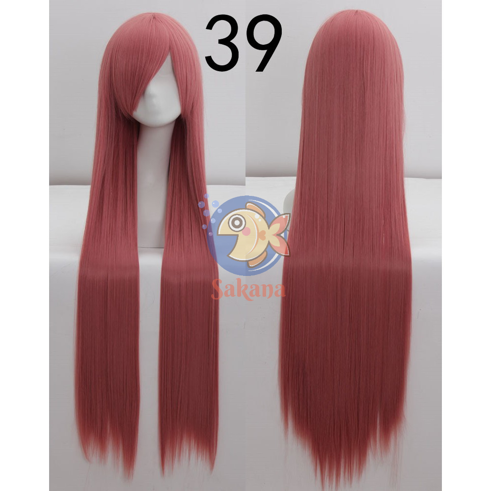 Tóc giả 100cm hồng dài thẳng Sakana Cosplay shop