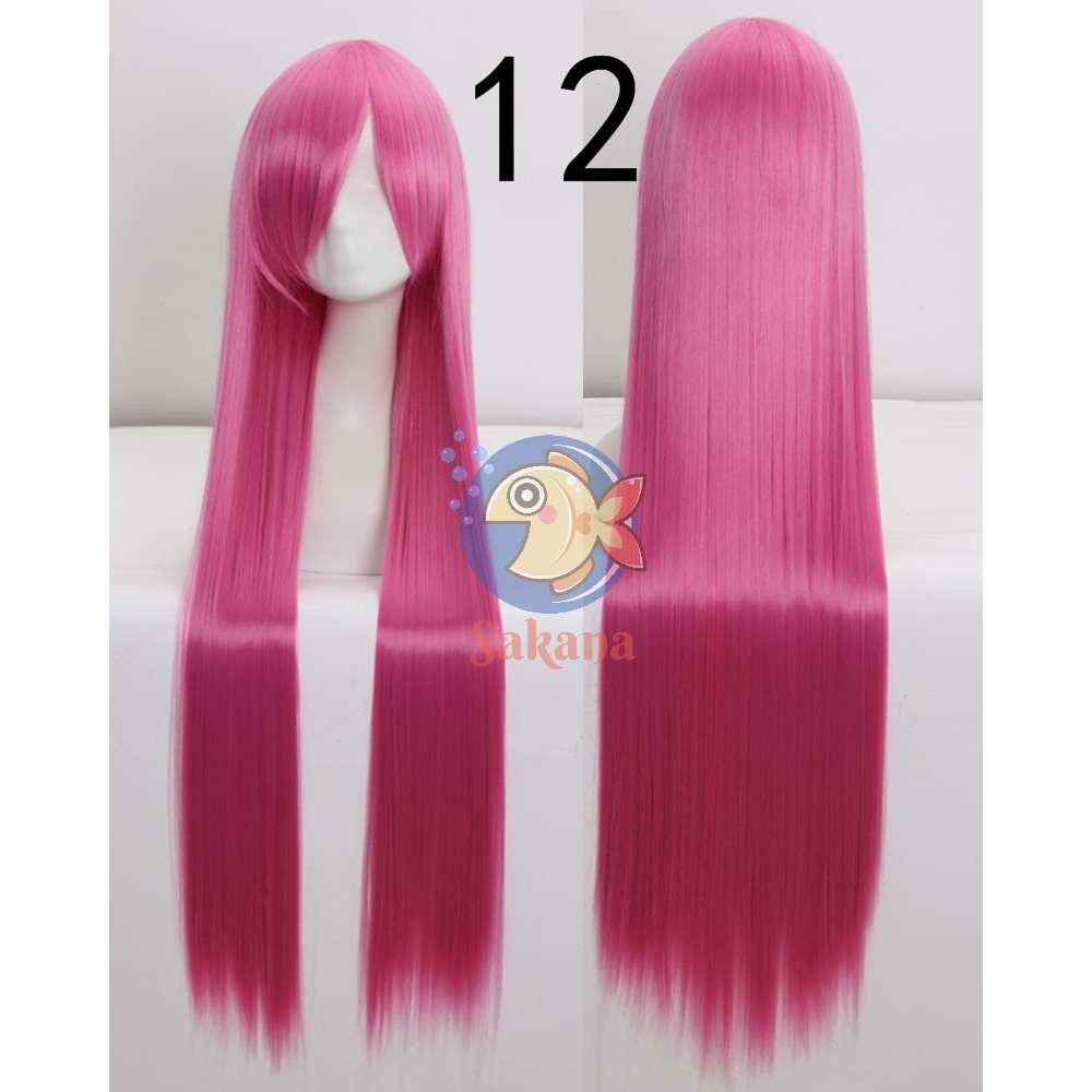 Tóc giả 100cm hồng dài thẳng Sakana Cosplay shop