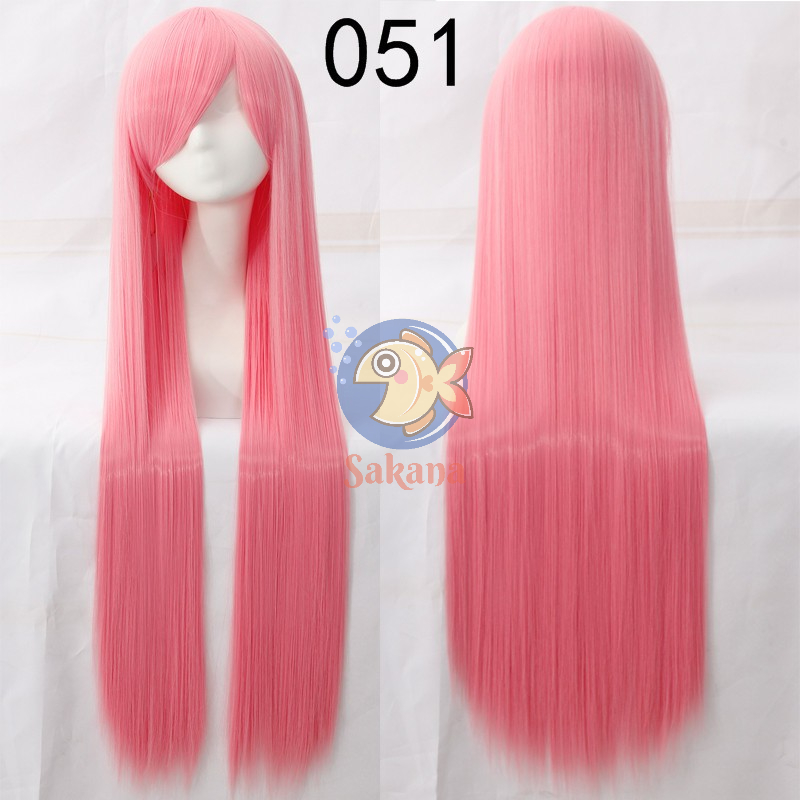 Tóc giả 100cm hồng dài thẳng Sakana Cosplay shop
