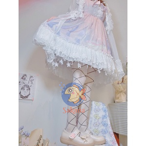 Tùng phồng khung váy lót hình sao dài 58cm màu trắng lolita Sakana Cosplay Shop