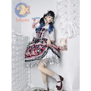 Tùng phồng khung váy lót hình sao dài 58cm màu trắng lolita Sakana Cosplay Shop