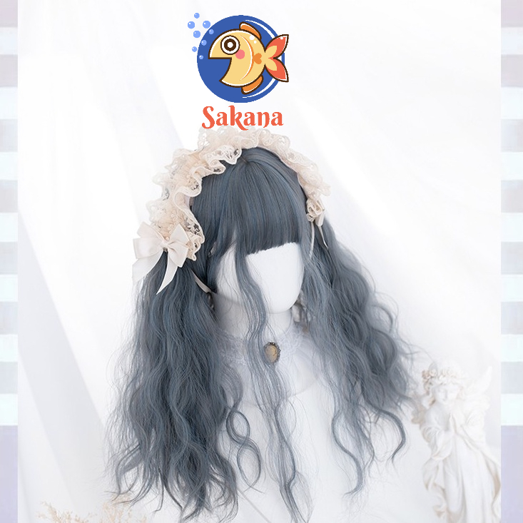 Sẵn Tóc giả wig lolita xoăn cosplay 60cm lưới hoa chịu nhiệt hãng Hengji Sakana Cosplay Shop