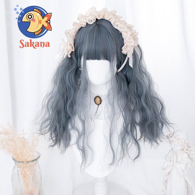 Sẵn Tóc giả wig lolita xoăn cosplay 60cm lưới hoa chịu nhiệt hãng Hengji Sakana Cosplay Shop