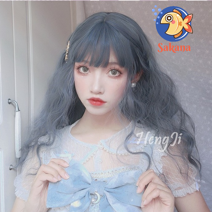 Sẵn Tóc giả wig lolita xoăn cosplay 60cm lưới hoa chịu nhiệt hãng Hengji Sakana Cosplay Shop