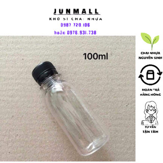 Chai nhựa tròn 100ml kèm nắp