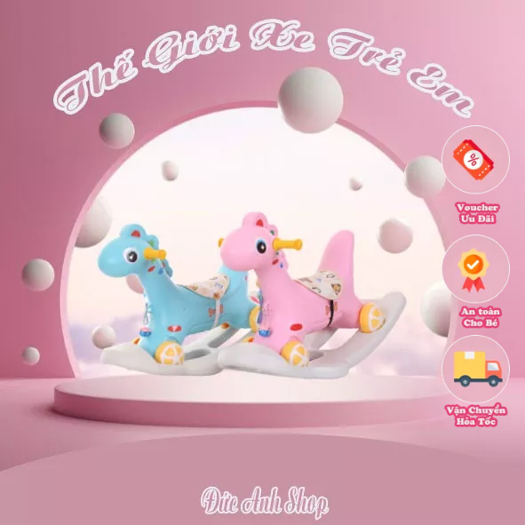 Xe bập bênh 2 trong 1 cho trẻ em,