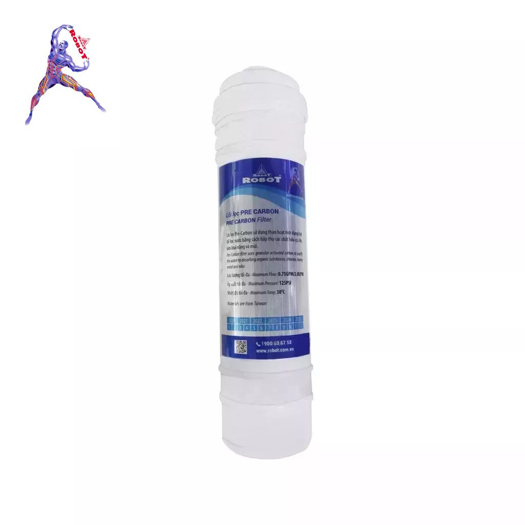 Lõi Lọc ROBOT Pre Carbon 10" Taiwan Đúc Nguyên Khối