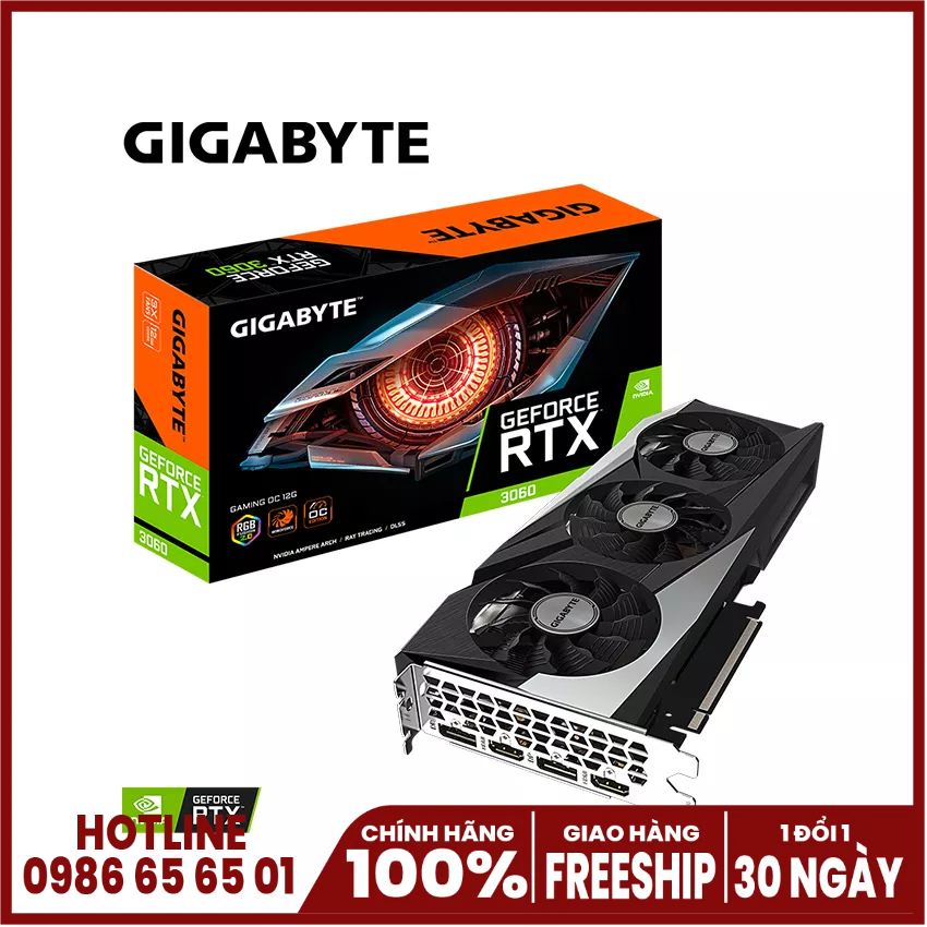 Card màn hình Gigabyte RTX 3060 GAMING OC 12GD-V2