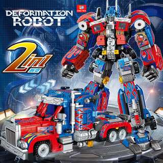 Bộ đồ chơi xếp hình robot transformer optimus - lắp ráp robot người máy biến hình