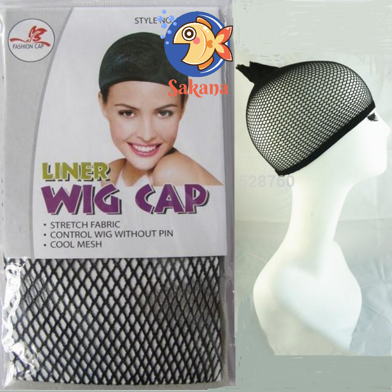 Lưới đội wigcap tóc giả cosplay màu đen / lưới trùm tóc co dãn