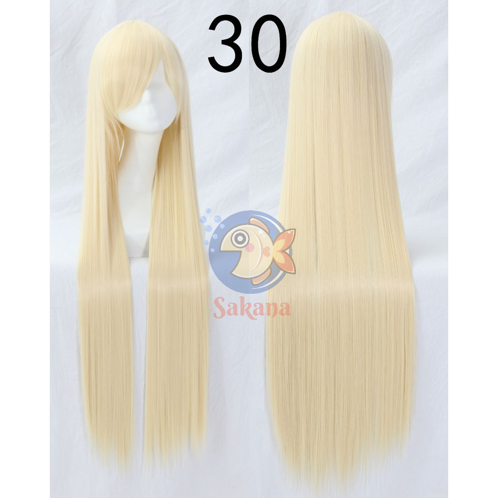 Tóc cơ bản vàng 100cm cosplay Sakana Cosplay