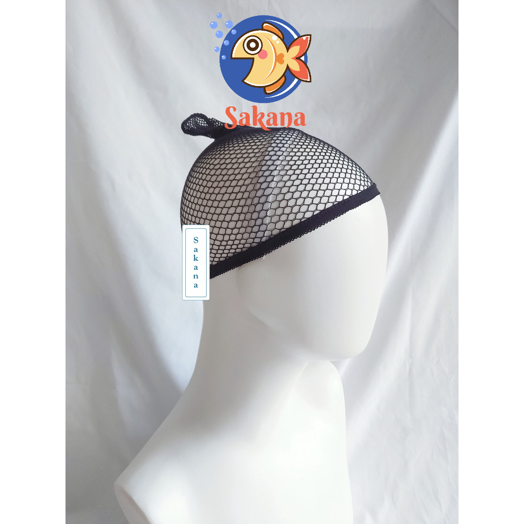 Lưới đội wigcap tóc giả cosplay màu đen / lưới trùm tóc co dãn