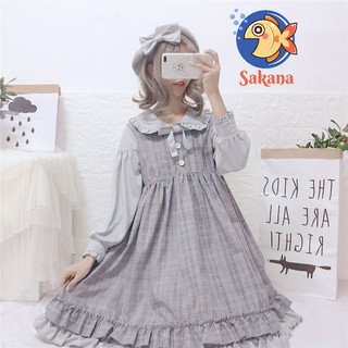 Váy lolita dài tay - babydoll/ đồ đi chơi/ cosplay/ váy búp bê 2021 mã LL01