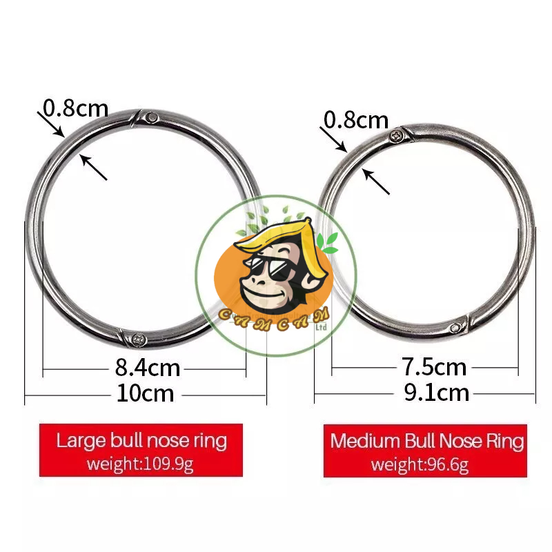 Vòng thép không rỉ xâu mũi bò siêu bền