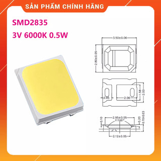 Mắt Led 2835 (combo 100 hạt) / Điện 3V 6V 9V