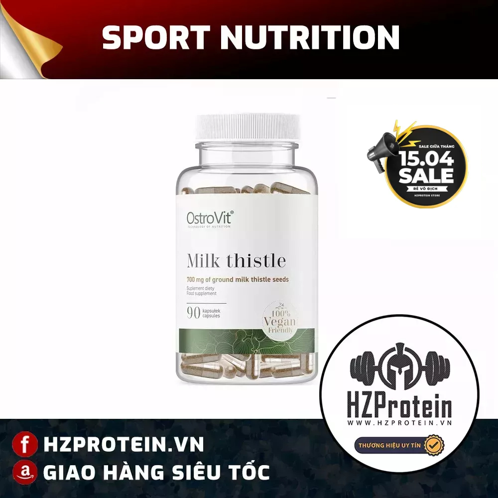 GIẢI ĐỘC GAN OSTROVIT MILK THISTLE - GIẢI ĐỘC GAN, BỔ GAN, HỖ TRỢ CHỨC NĂNG GAN MẠNH MẼ CỦA OSTROVIT (90 VIÊN)