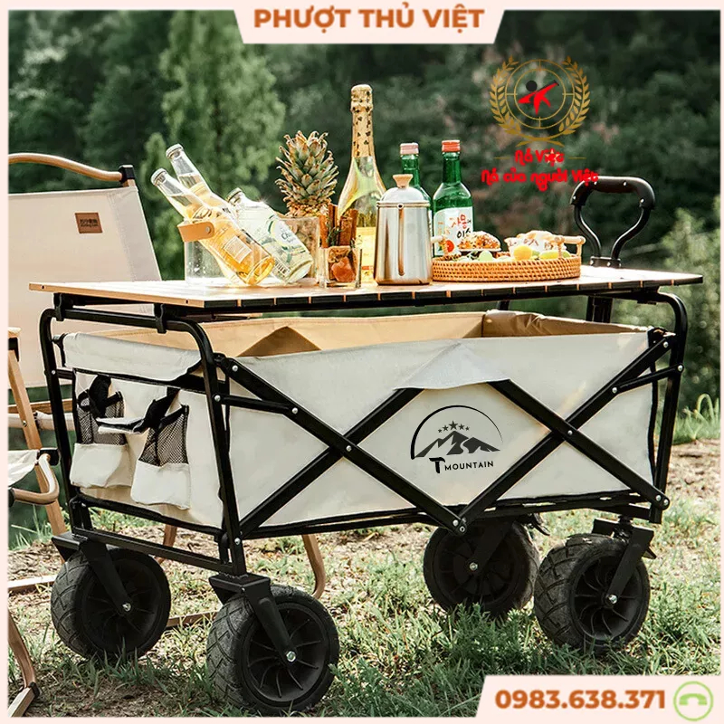 Xe Kéo Dã Ngoại Gấp Gọn Du Lịch Cắm Trại – Xe Kéo Đẩy Đựng Đồ Du Lịch Sức Chứa 120Kg - DCP16