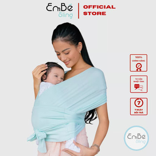 Địu Vải Cao Cấp EmBé Sling Dòng Flex Màu Pink và Màu Mint Cho Bé Từ 0 Đến 24 Tháng Tuổi