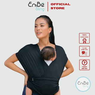 Màu Black - Địu Vải Cao Cấp EmBé Sling Dòng Flex Và Flex Plus Cho Bé Từ 0 Đến 24 Tháng Tuổi