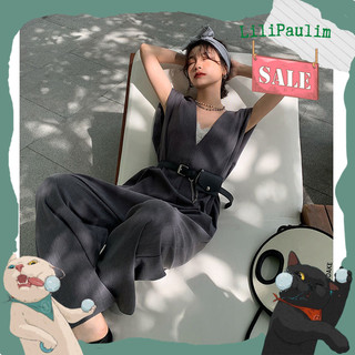 Bộ Jumpsuit cổ chữ V sát nách