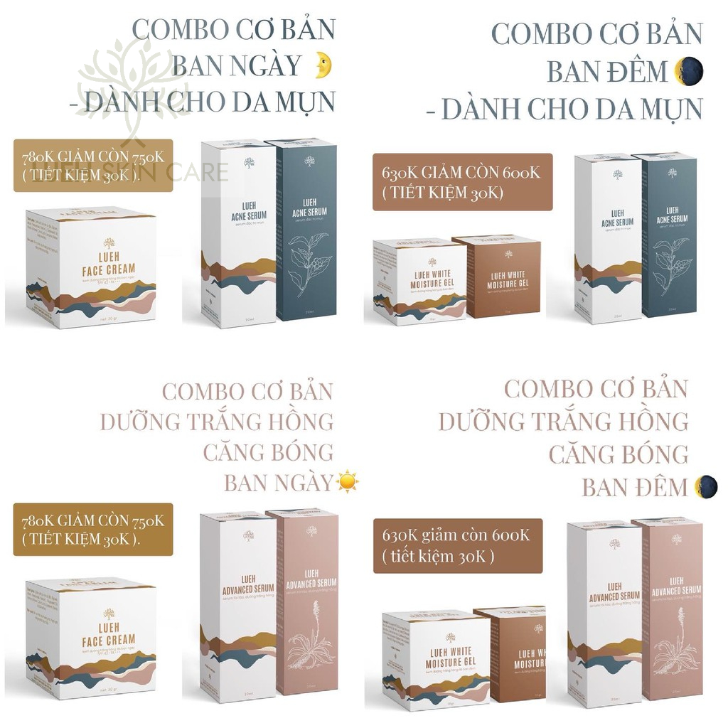BỘ DƯỠNG DA MẶT CƠ BẢN LUEH SKINCARE VIETNAM