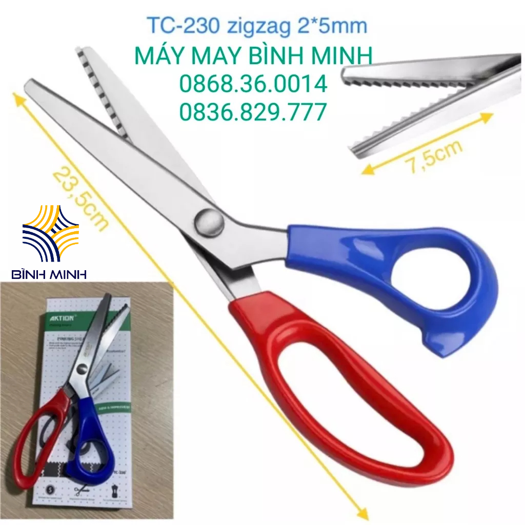 Kéo răng cưa cắt may vải công nghiệp TC-230 AKTION