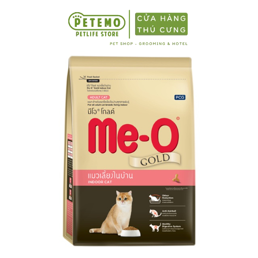 Hạt mèo Me O Gold Thức ăn cho mèo trưởng thành Indoor 400gr Petemo Pet Shop