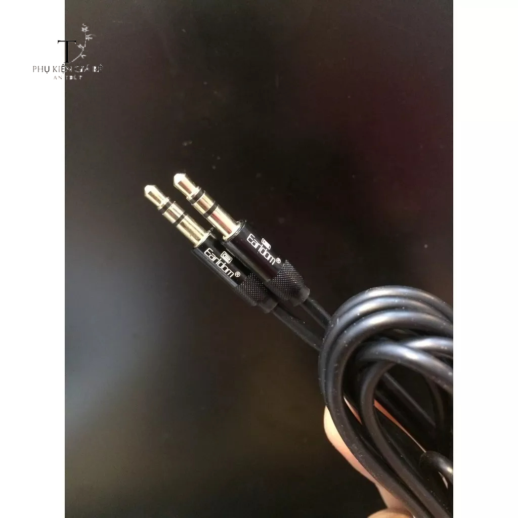 Dây cáp chuyển âm thanh từ điện thoại ra loa, dây ra loa 2 đầu 3.5 dài 1m chính hãng Earldom AUX 15