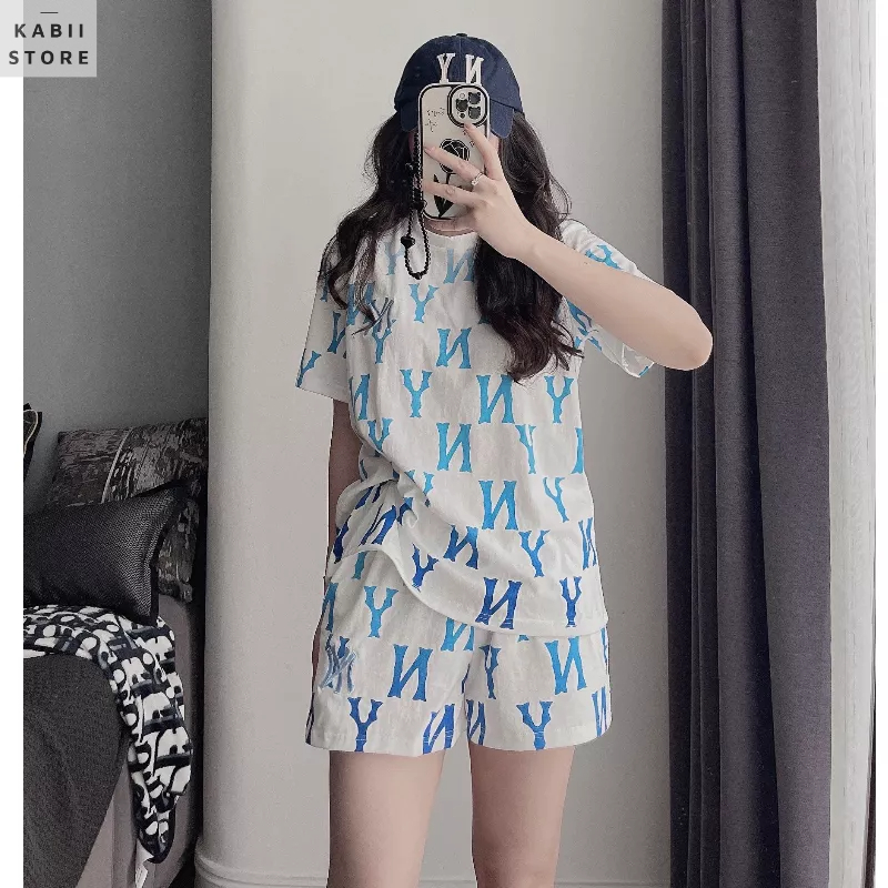 Set bộ nữ họa tiết NY 3 màu siêu hot, chất cotton khô siêu mát, dày đẹp full size