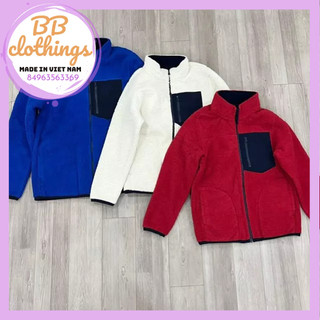 Áo nỉ lông cừu bé trai xuất Nhật dư xịn