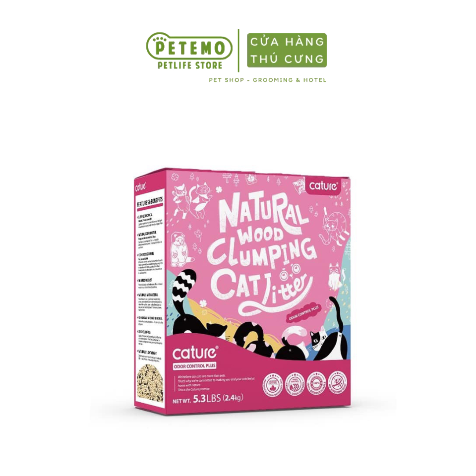Cát vệ sinh từ gỗ cho mèo Cature 6L - Petemo Pet Shop