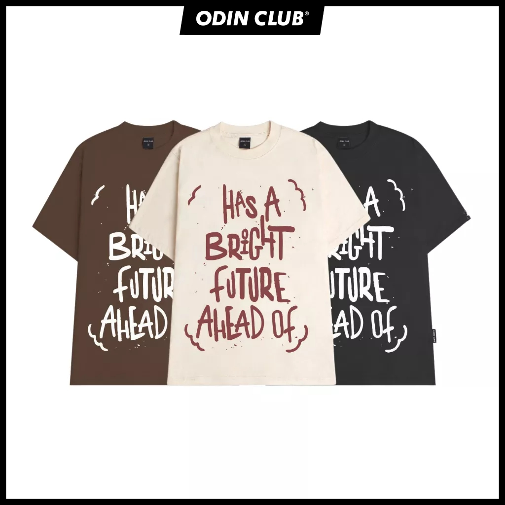 Áo Thun Oversize Bright ODIN CLUB, Áo phông chất liệu 100% cotton co giãn 2 chiều, Local Brand ODIN CLUB