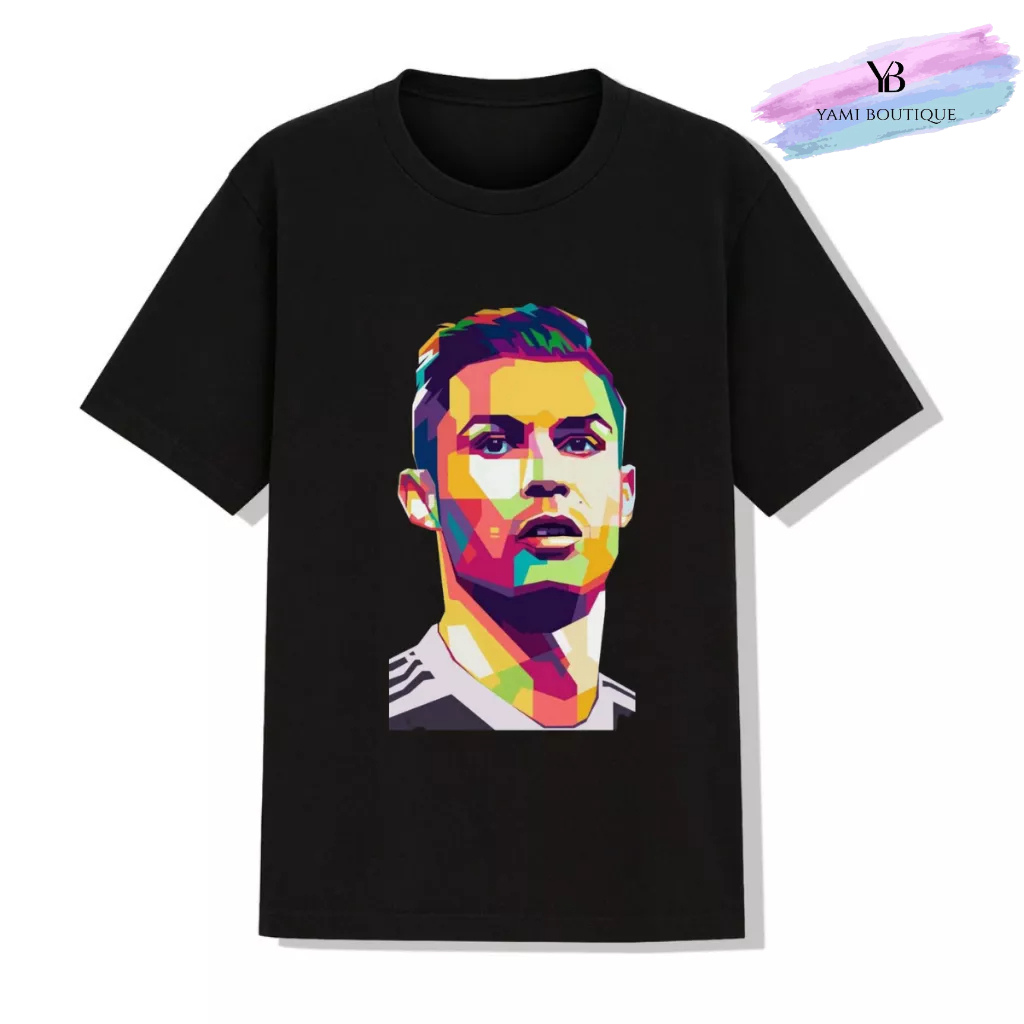 Áo Thun Nam Vải Cotton Mịn Mát, Áo Phông Thể Thao Mùa Hè In Hình CR7 Siêu Ngầu Mã CTA