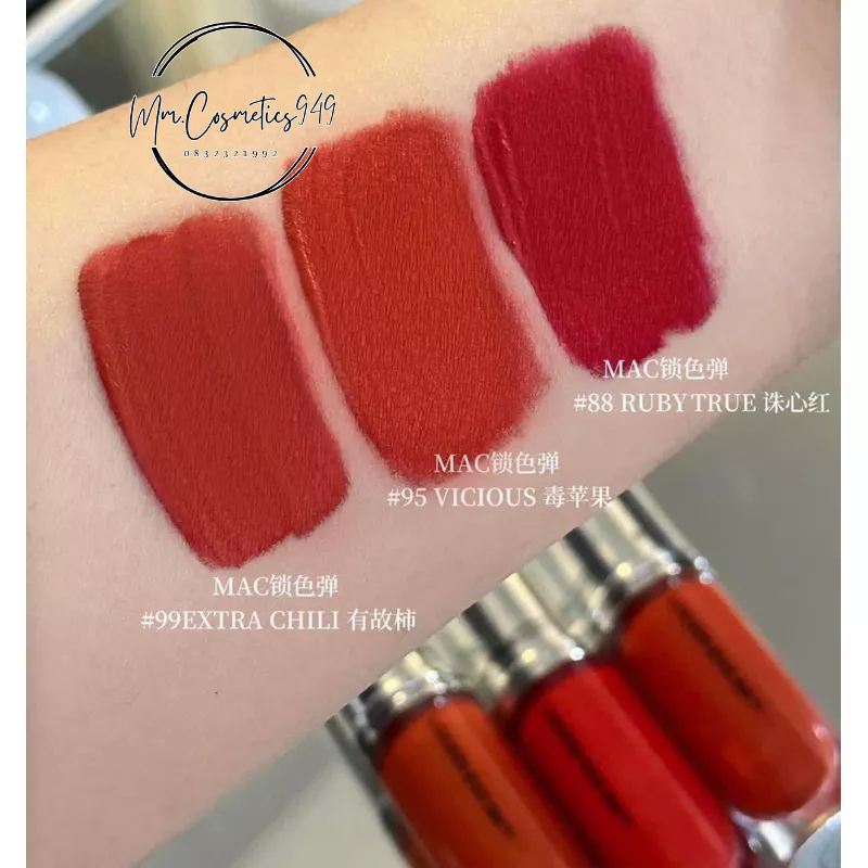 Son kem MAC Locked Kiss Ink nhiều màu