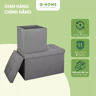 Ghế đựng đồ đa năng Ghome hộp đựng quần áo, ghế hộp sofa ghế đôn khung gỗ nhân tạo made in Việt Nam TV04
