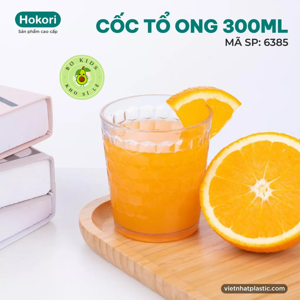 Cốc Nhựa Uống Nước HOKORI Hình Tổ Ong Nhựa Việt Nhật (MS:6385) (MS:6386) Ly MICA Cao Cấp 450ml.300ml | BigBuy360 - bigbuy360.vn