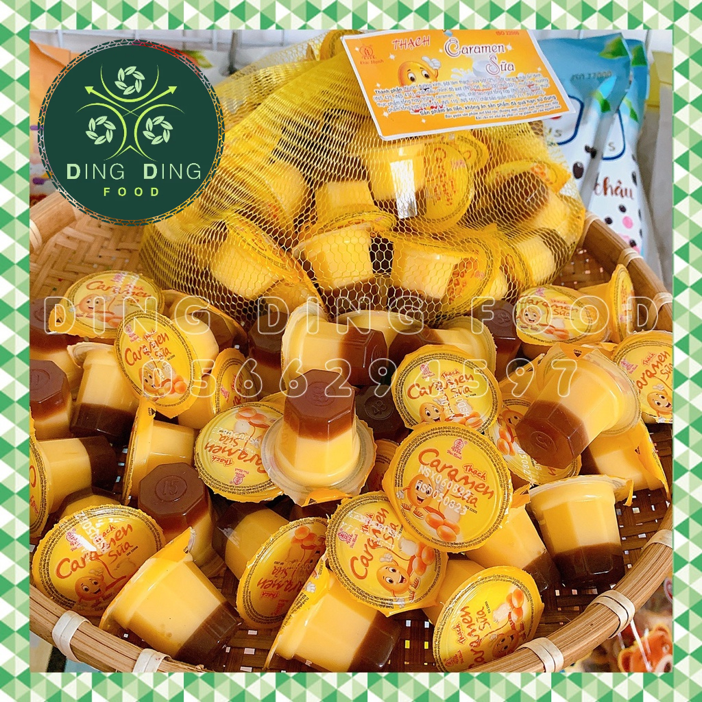 Date 2024 - Thạch Caramen Sữa Đức Hạnh (Túi 700g) , Caramel, Ăn Vặt Siêu Ngon, Thạch Zai Zai, DING DING FOOD