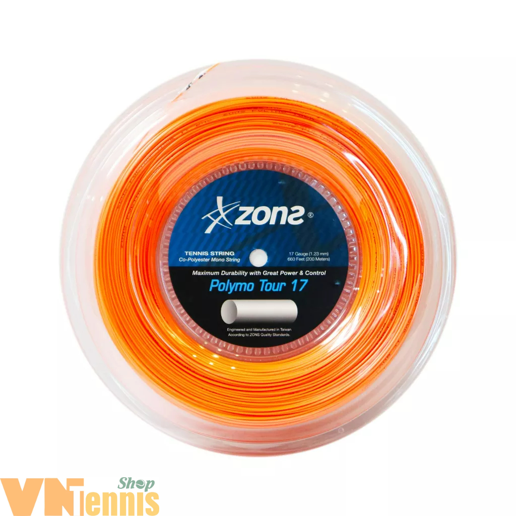 Dây đan vợt tennis chính hãng Zons - Polymo Tour 17 nhiều màu