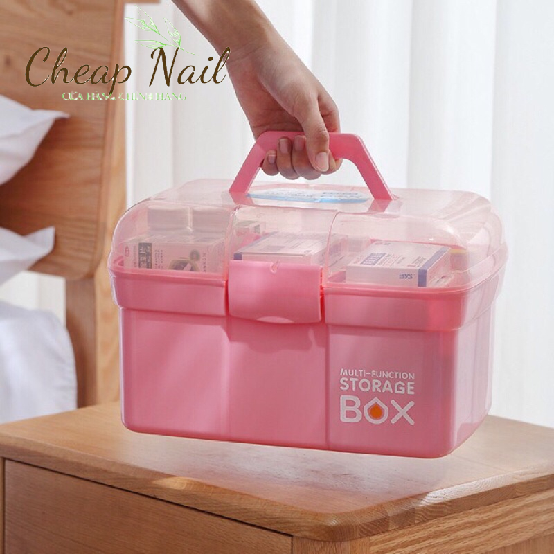 Cốp nhựa đựng đồ nail mi spa kích thước 31:21:20, cốp nhựa Storage Box