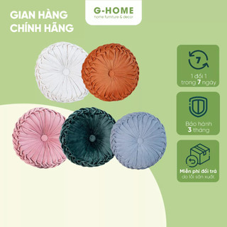 Gối tựa sofa Ghome dạng sóng, gối ôm trang trí vải nhung trẻ trung bền đẹp DT071