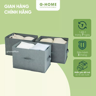 Hộp đựng đồ dùng, quần áo HOME99 vải canvas chữ nhật không nắp quai cầm đa năng TV22M3