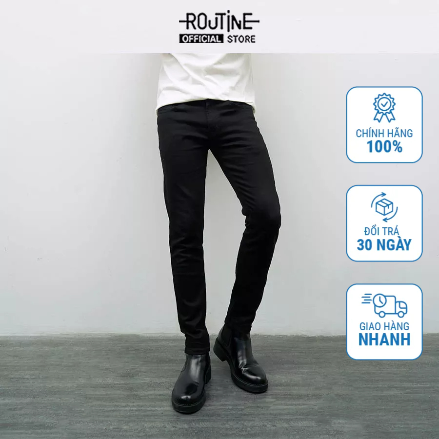 Quần Jean Nam Trơn Form Skinny - Routine 10F20DPA100CR1