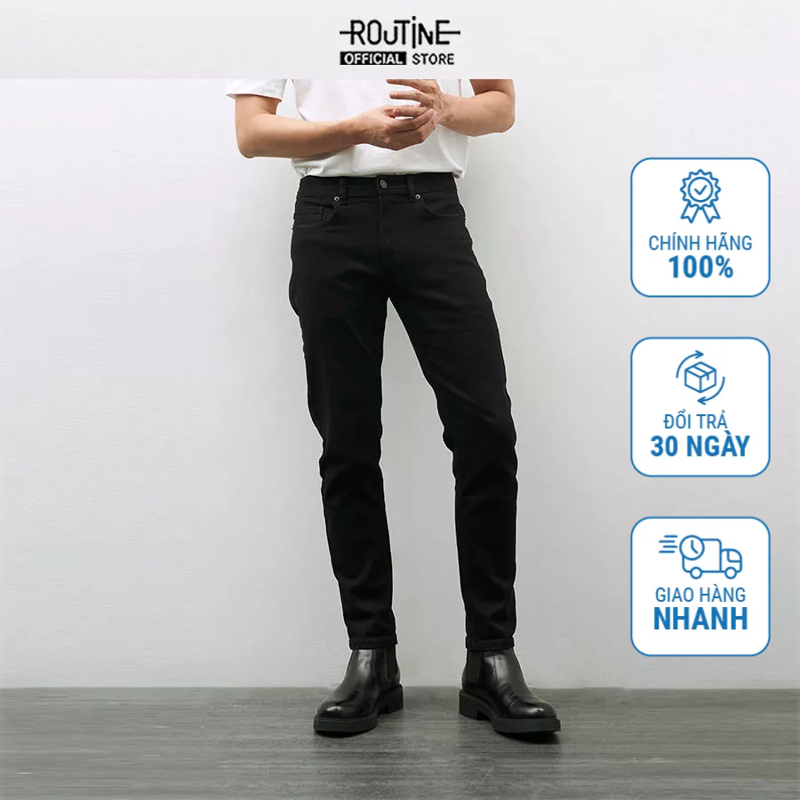 Quần Jean Nam Trơn Form Slim - Routine 10F20DPA102CR1 | BigBuy360 - bigbuy360.vn