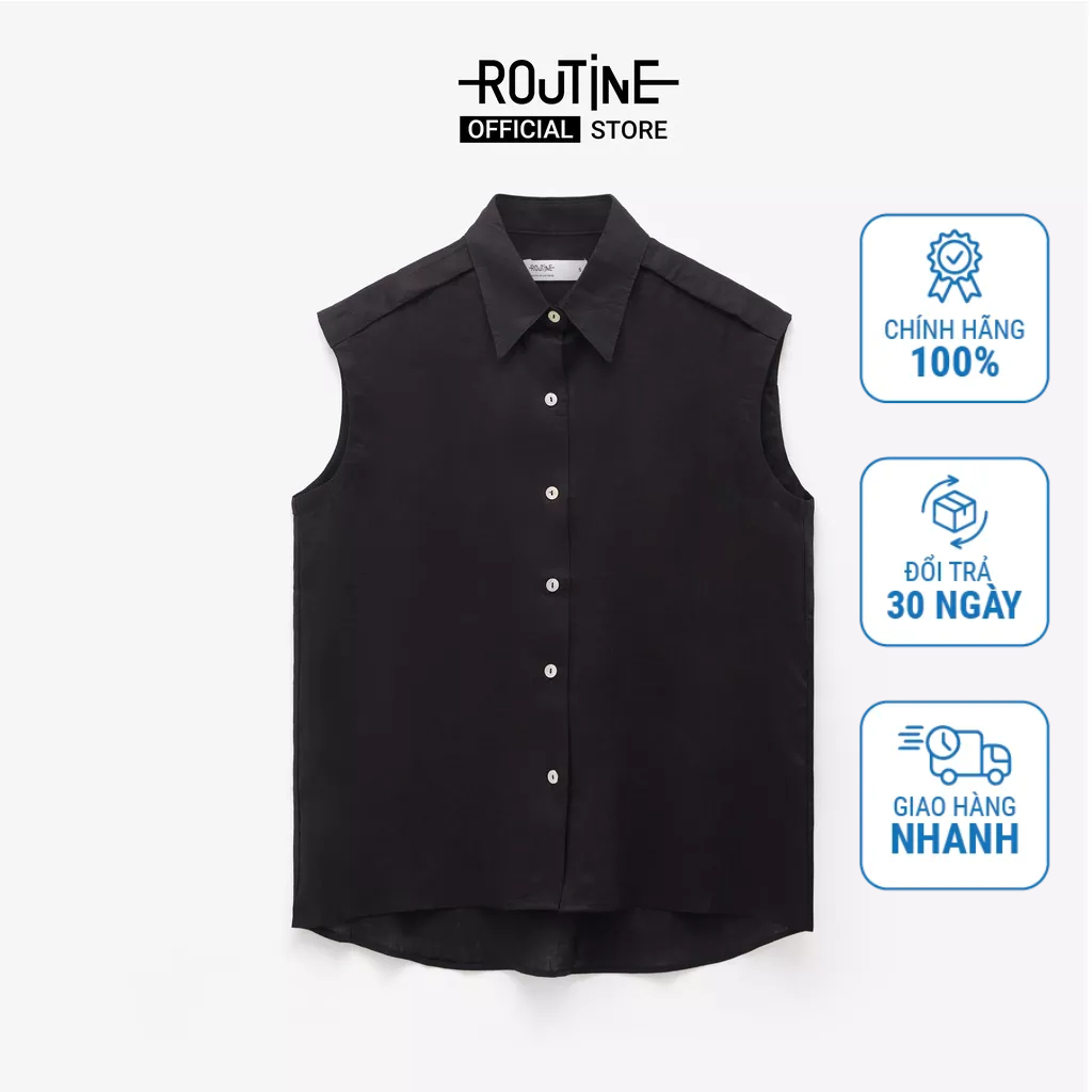 Áo Sơ Mi Nữ Tay Liền Linen Trơn Form Regular - Routine 10S21SHSW003