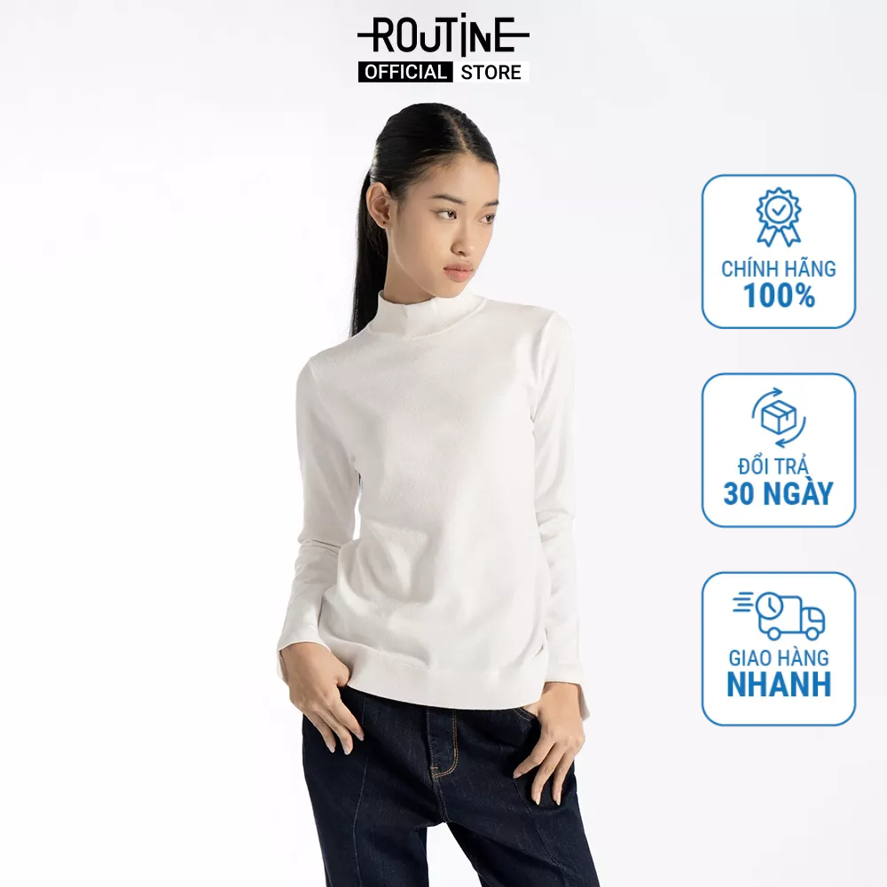 Áo Len Cổ Cao Nữ Dệt Kim Tay Dài Form Slim - Routine 10F22KNIW018